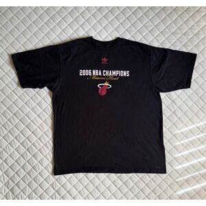 Y2K Graphic 2006 Miami Heat Champions Sz XL NBA Basketball Adidas Dwayne‎ Wade